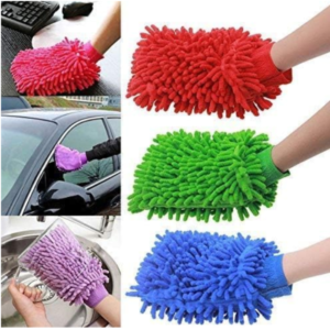 Microfiber Washing Hand Gloves – Soft Cleaning Gloves for Dishes, Car Wash, Kitchen & Household Cleaning (Random color-Pack of 1)